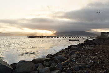 อ่าว, Chimbote, พระอาทิตย์ตกดิน, เปรู, ธรรมชาติ, ภูมิประเทศ, ทะเล, มหาสมุทร