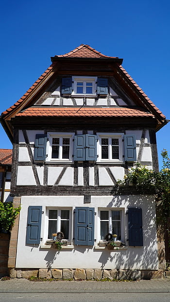 truss, korsvirkeshus, gammal, historisk, arkitektur, hus, Fasad, palatinate