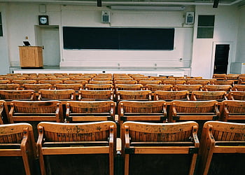 lecture hall, wooden chairs, blackboard, empty room, classroom, education, teaching, study, interior design, academic, furniture