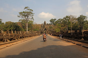 angkor thom, siem reap, Kambodža, chrám, náboženství, angkor, starý, starověké, historický, Bayon, zřícenina