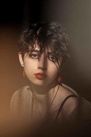 žena, svoboda, makeup, oči, světlo, zimní, kabát, portrét, Írán, lidé, kůň