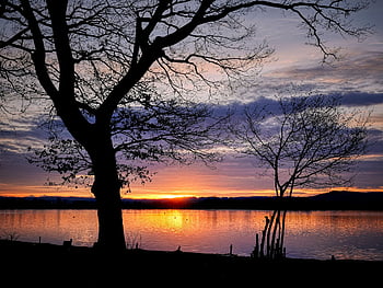 ammersee, jezero, voda, bavaria, Německo, krajina, Příroda, odraz, soumrak, mraky, západ slunce