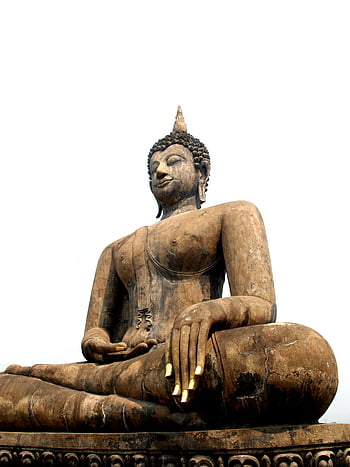 gautama buddha, Socha Stone Buddha, thajský chrám, majestátní socha, Serene Buddha, sedící buddha, kamenná socha, náboženská socha, umění Buddhy, starověké sochy, thajské kultury