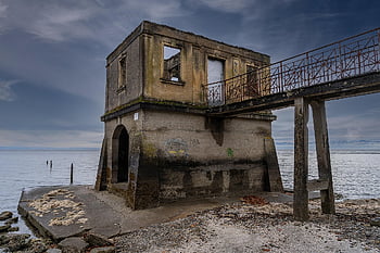building, ruin, bathhouse, architecture, lake Constance, construction