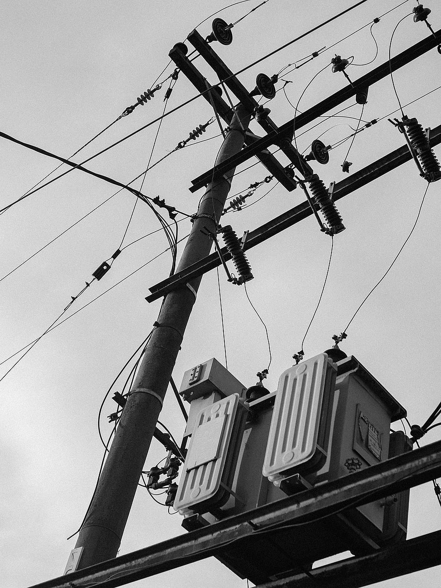 elektřina, kabel, generátor, elektrický, pošta, světlo, proud, transformátor, elektrické vedení, městský, předměstský