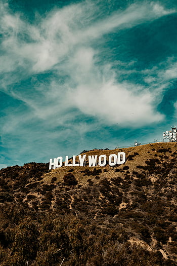 hollywood znamení, Los Angeles, Kalifornie, pohled, kultovní mezník, modrá obloha, hollywood kopce, turistická atrakce, venkovní fotografie, slavný orientační bod, cíl cesty