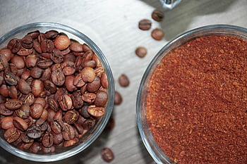 caffè, chicchi di caffè, caffeina, Tempo del caffè, bar, avvicinamento, chicchi di caffè tostato, caffè brasiliano, fondi di caffè, Marrone, amanti del caffè