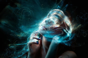 woman, fantasy, magical, girl, face, imagination, dream, mystical, surreal, abstract, colorful
