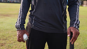 person, ball, cricket, sport, jogging, activity, ground, path, exercise, people, shoes