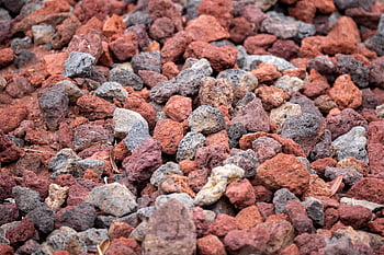 red rock gravel, abstract, background, color, crushed, dust, gravel, ground, hard, material, pebble