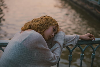 dívka, smutný, portrét, Deprese, sama, stres, ženský, smutná dívka, Mladá žena, tvář, smutek