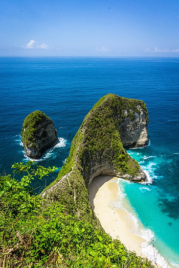 strand, Bali, Indonesië, tropisch, eiland, zomer, natuur, landschap, oceaan, toneel-