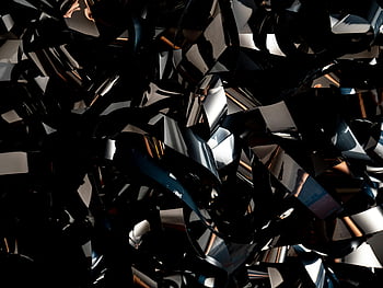 Zkroucené lesklé pásky, abstraktní vzor, tmavá metalíza, Lesklé povrchy, složitý design, kovové zvraty, abstraktní umění, Lesklá textura, Tmavý abstrakt, kovové umění, lesklý abstraktní