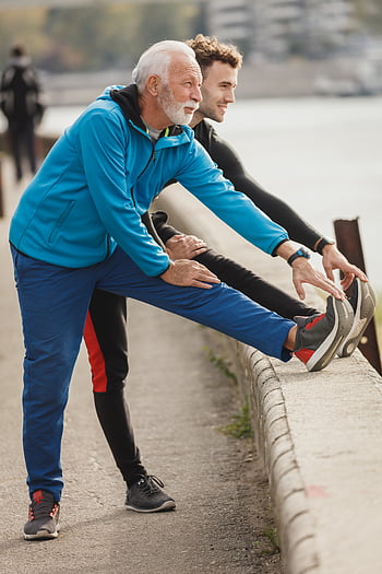 stretching, øvelser, fitness, løber, person, mand, udøver, sund og rask, livsstil, vitalitet, wellness