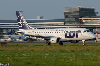 Warsaw, Chopin Airport, Embraer, ERJ-170, SP-LDH, LOT, Polish Airlines, Polskie Linie Lotnicze, aircraft, airport, Poland