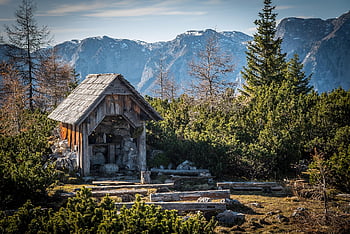 cappella, montagne, paesaggio, cappella di montagna, catena montuosa, campagna, natura, totes Gebirge, Hinterstoder, Austria