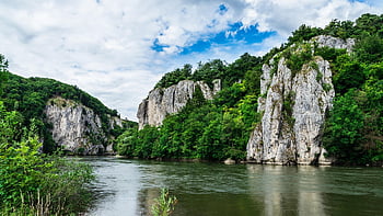 Cliff, Fluss, Natur, Wasser, Donauschlucht, Berg, Donau, Wald, draußen, Landschaft, Himmel