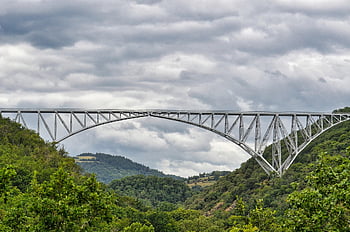 bridge, viaduct, architecture, historical, steel, beams, rivet, rails