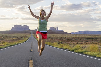forrest gump, monument valley, běh, žena, sport, motivace, ženský, Amerika, usa, arizona
