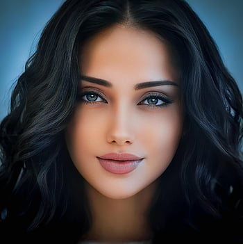wanita, indah, potret, lukisan, seni, karya seni, keindahan, model, pesona