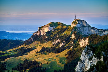 Alpy, alpstein, švýcarsko, appenzell, hory, túra, venkovní, dobrodružství, západ slunce, krajina, Příroda