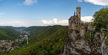 hrad, rytířský hrad, středověk, historický, mezník, lichtenstein, pohádka, příběh, baden-wuerttemberg, architektura