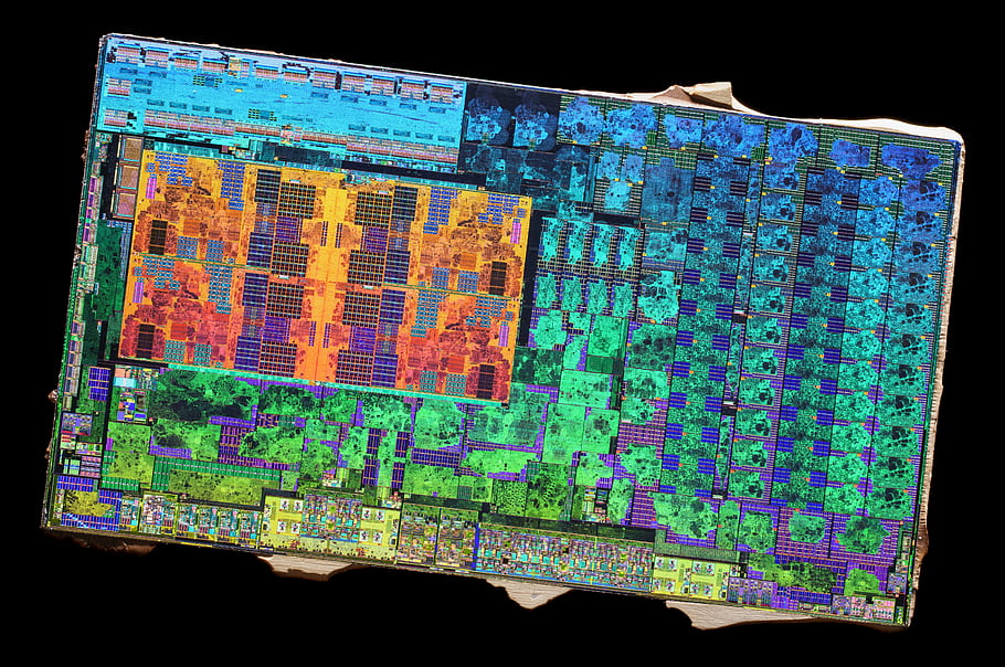 AMD Ryzen 3 2200G, zen, vega, 14nm, Cpu muore, Silicon Shot, messa a fuoco macro, Quad core, GCN GEN5, Raven Ridge, Stackshot