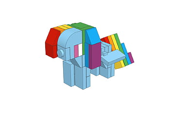 レゴ、 私の小さなポニー、 レインボーダッシュ、 ldraw、 mlcad、 ldview、 モック、 クールなデザイン、 カラフル、 ビルディングブロック、 芸術的
