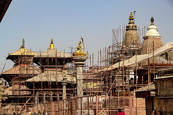 hinduistický chrám kathmandu, rekonstrukce chrámu krishna, zemětřesení v Nepálu, historické chrámy Nepálu