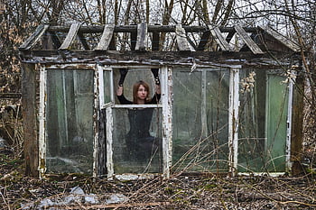 greenhouse, ghost, silhouette, figure, devastation, abandoned Building, the Ruins Of The, mystic, hell, building, horror