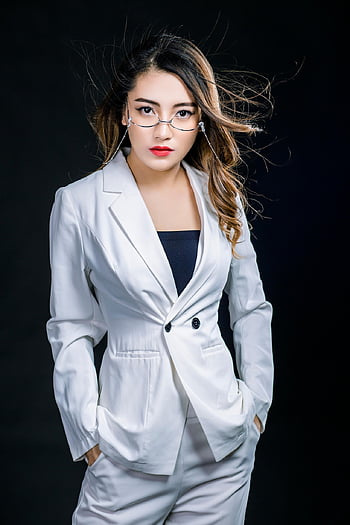 white Suit, woman, fashion, portrait, model, suit, beauty, girl, young Woman, pose, beautiful
