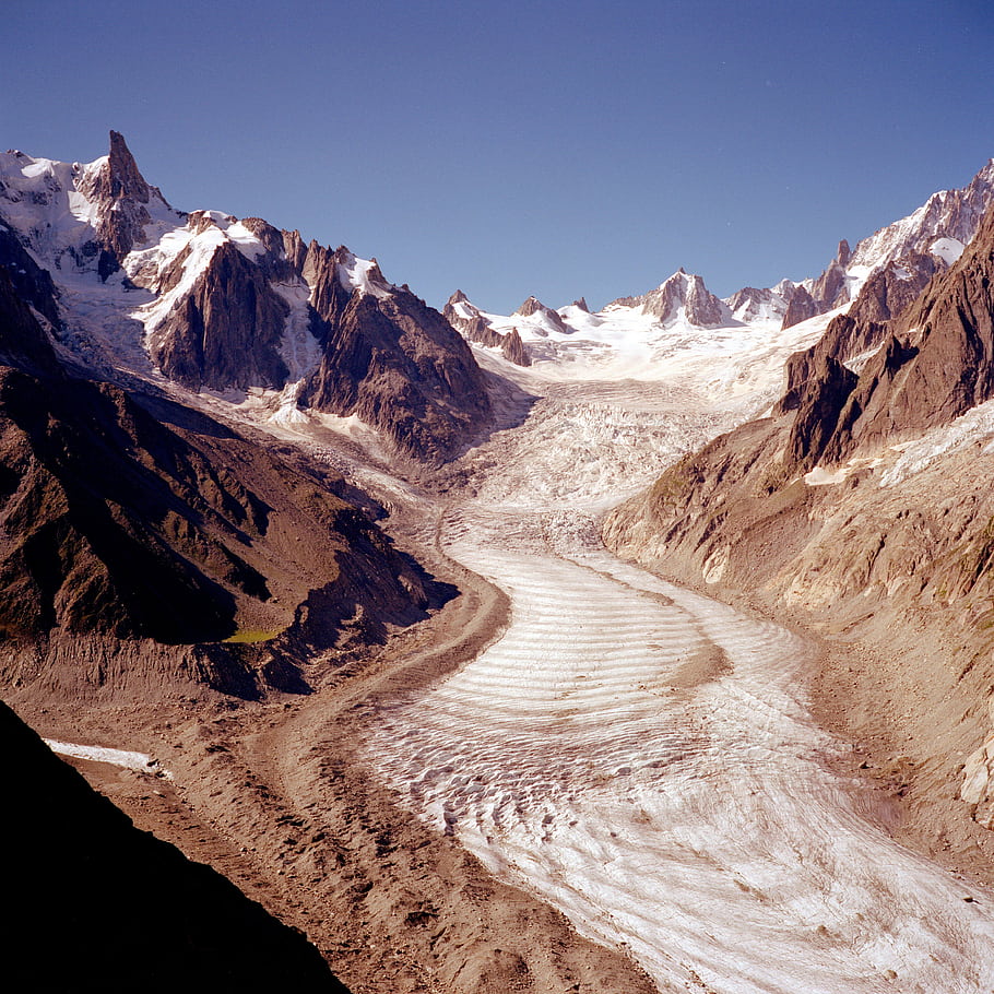 ledovec, TACUL, chamonix, hory, krajina, film, barva, fuji, pro, 160ns, 6x6