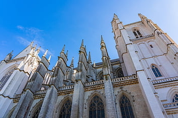 Katedrála Nantes, katedrála, kostel, dom, gotický, architektura, budova, nantes, Francie, venkovní