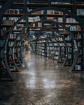 図書館インテリア、 本棚、 近代図書館、 建築アーチ、 穏やかなライブラリ、 豊富な本棚、 ライブラリデザイン、 図書館建築、 本棚のデザイン、 図書館スペース、 図書館の装飾