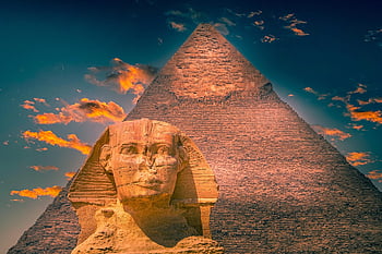 pyramid, sphinx, monument, ancient, archeology, egypt, cairo, giza