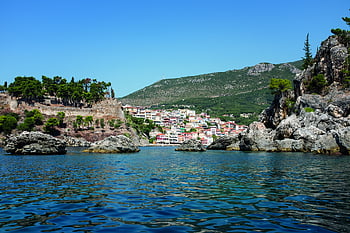 natura, turismo, viaggio, parga, epirus, Grecia, mare, costa, città