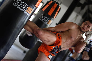 muay Thai, training, fighter, man, punching Bag, conditioning, gym, kick Boxing, martial Arts, thai Boxing, fitness