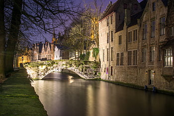 Brujas, Bélgica, histórico, ciudad, canal, naturaleza, romántico, agua, centro Historico, romance, puente