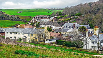 village, traditional, countryside, rural, outdoors, exploration, lulworth Cove, architecture, houses, travel, landscape