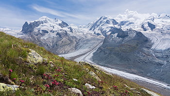 monte Rosa Massif, görner Glacier, glacier, mountains, nature, summit, alpine, landscape, alps, valais, switzerland