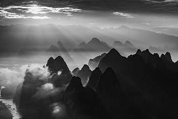 mountains, guilin, lijiang, china, nature, mountain, river, travel, asia, landscape
