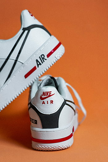 nike air, Spor ayakkabı, yakın çekim, turuncu zemin, moda tutkunları, ayakkabı fotoğrafçılığı, atletik ayakkabılar, Spor ayakkabıları, yaşam tarzı moda, ürün fotoğrafçılığı, marka ayakkabısı