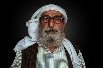 muž, turban, starší, senior, osoba, brýle, krocan, lidé, portrét