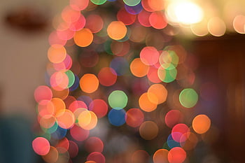 vánoční strom, rozostřeného obrazu, osvětlená světla, Vibrující Bokeh, Slavnostní atmosféra, Dovolená dekor, barevná světla, bokeh efekt, vánoční osvětlení, Slavnostní osvětlení, prázdninová sezóna