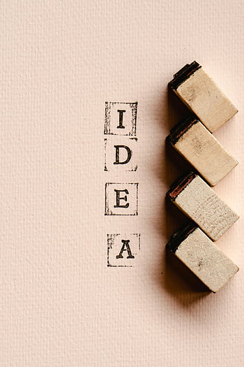 idea, printed, old-fashioned, paper, wooden letter stamps, textured paper, stylish arrangement, vintage printing, creative concept, inspiration, typography
