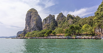 natur, Asien, resa, thailand, ö, landskap, berg, halong bay, sommar, turism, krabi