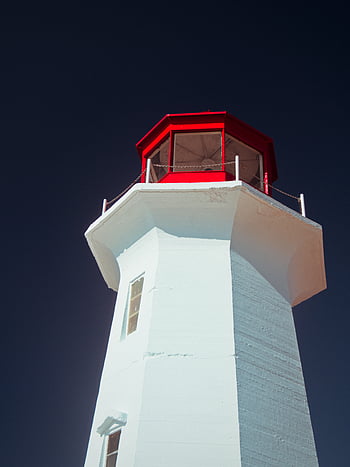 Lighthouse Sky Architecture, gebouw, kust, schemer, historisch, eiland, mijlpaal, licht, vuurtoren, oceaan, perspectief