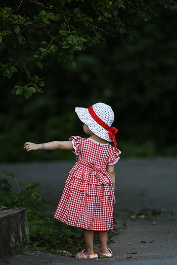 kid, girl, dress, hat, outdoors, portrait, childhood, little Girl, child, nature, girl Portrait