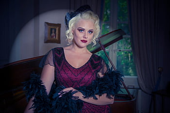 nő, szépség, portré, elsőrendű, retro, fotós, szőke haj, szép, szüret, Gatsby