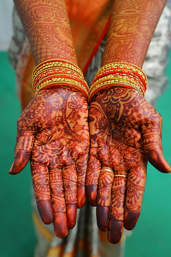 mehendi, henna, traditional bangles, cultural beauty, intricate patterns, woman's hands, close-up, henna art, henna designs, henna tattoo, cultural tradition